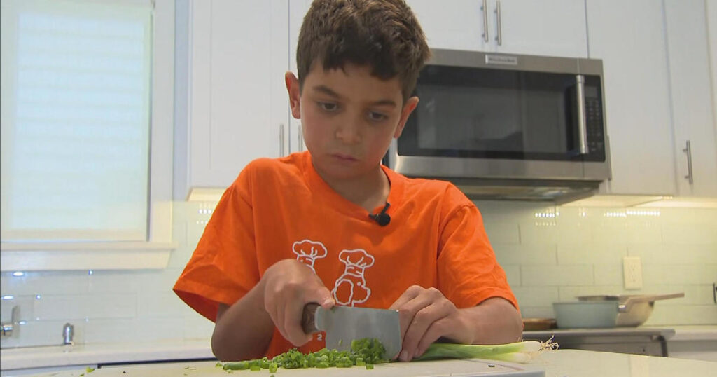 9-year-old Cape Cod boy uses his cooking skills to help families in need